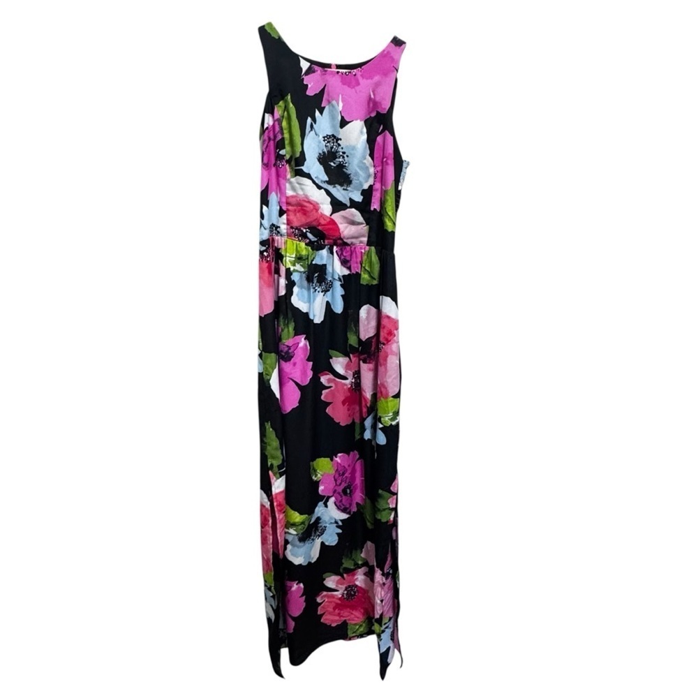 Vince Camuto Floral High Neck Maxi Dress Size 6